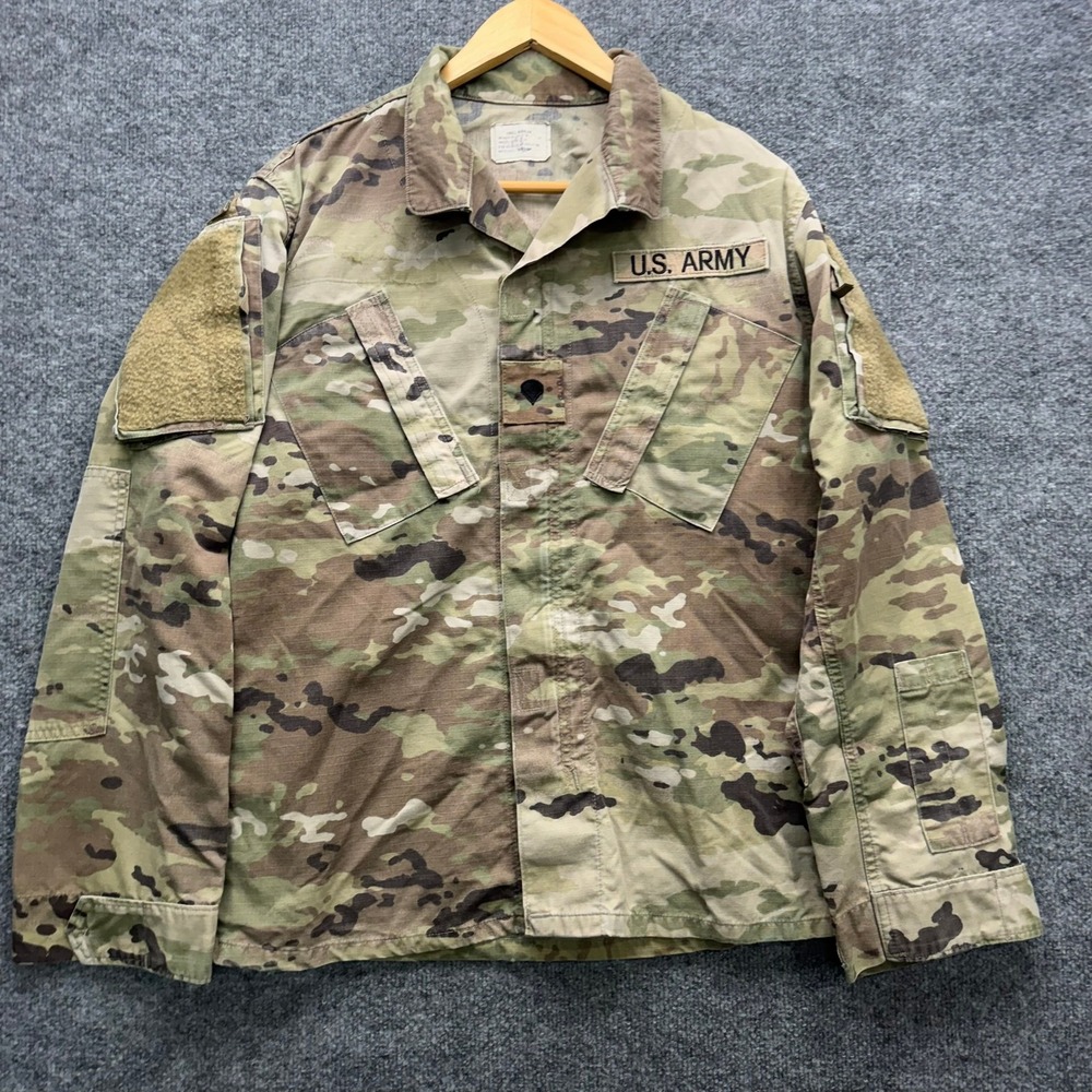 US Army ACU Combat Jacket Shirt Small Regular Multicam OCP Patch Rank
